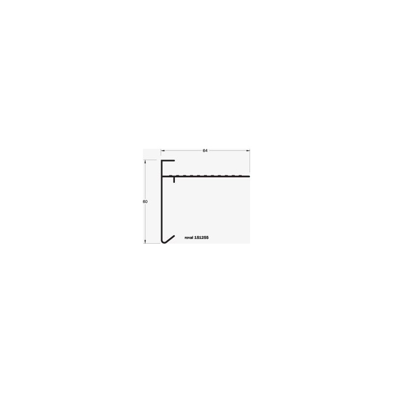 Roval aluminium daktrim gemoffeld 60 x 64 mm