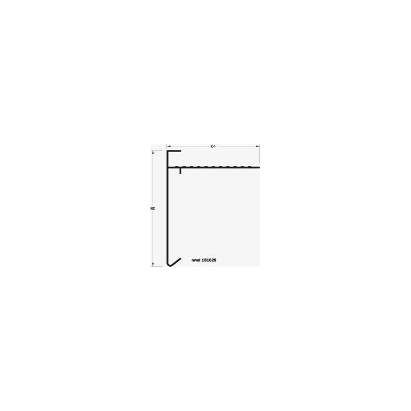 Roval aluminium daktrim gemoffeld 80 x 64 mm