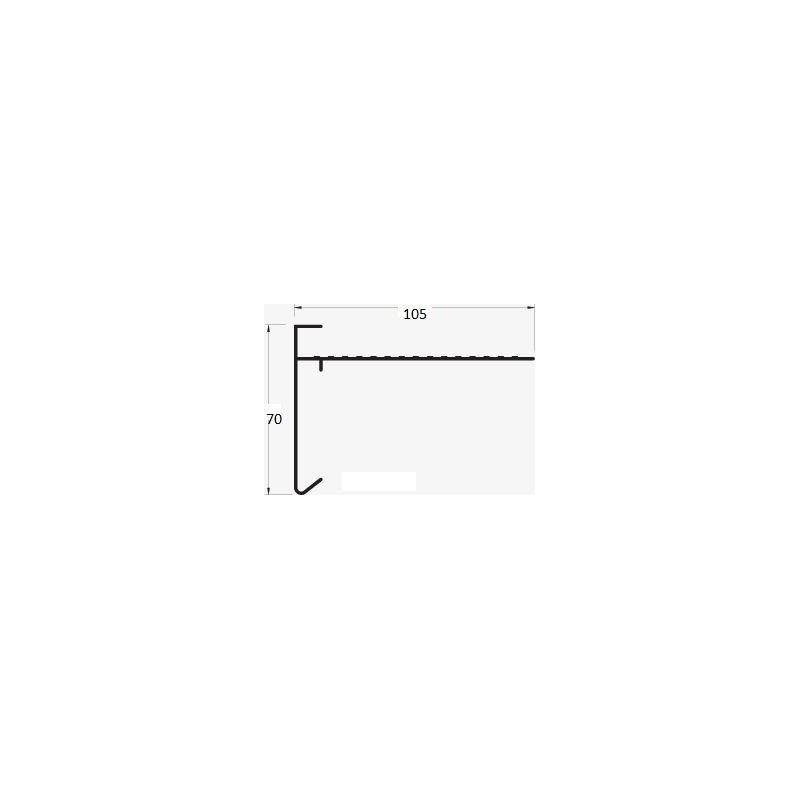Roval aluminium daktrim gemoffeld 70 x 105 mm