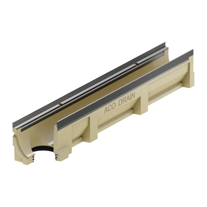 ACO Multiline Light V100S Gootelement T5.0.2 L1000mm OU Ø110mm