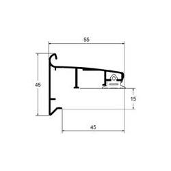 Roval Solo aluminium daktrim 45 x 55 mm