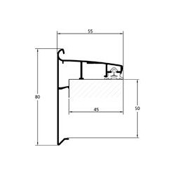 Roval Solo aluminium daktrim 80 x 55 mm