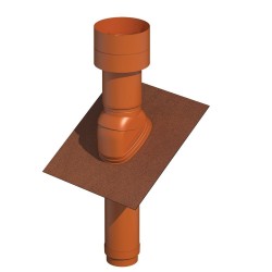 Ubbink Ventub Dakdoorvoer Ventilatie 131 - 1020mm - rood