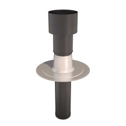 Ubbink Ventub Dakdoorvoer Ventilatie 125 - 1020mm - zwart