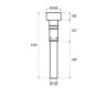 Ubbink Ventub Dakdoorvoer Ventilatie 125 - 1020mm - zwart
