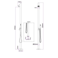 Sunset buitendouche met handdouche RVS-316