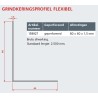 Roval Grindkeringsprofiel Flexibel 80 x 60 x 1.5mm - geperforeerd