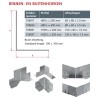 Roval Grindkeringsprofiel Hoekverbindingsstuk 60 x 80 x 1.5mm