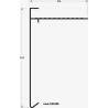 Roval aluminium daktrim gemoffeld 110 x 64 mm