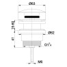 UniMatch clickwaste afvoerplug 5/4" gunmetal