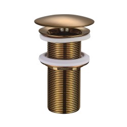 UniMatch open afvoerplug verlengd 5/4" geborsteld brons koper PVD