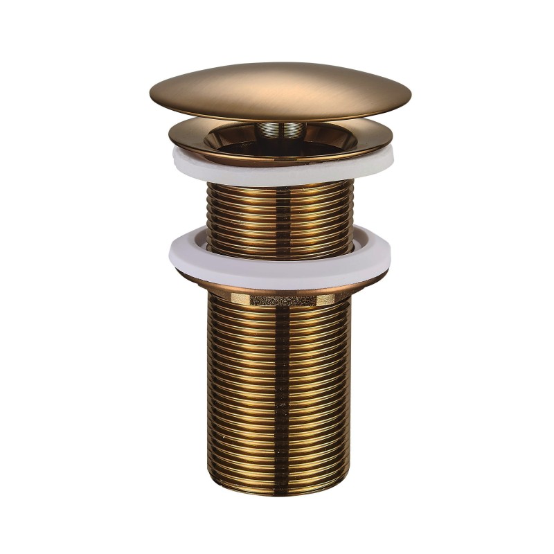UniMatch open afvoerplug verlengd 5/4" geborsteld brons koper PVD