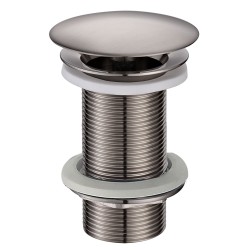 UniMatch open afvoerplug verlengd 5/4" geborsteld staal
