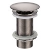 UniMatch open afvoerplug verlengd 5/4" geborsteld staal