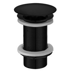 UniMatch open afvoerplug verlengd 5/4" mat zwart
