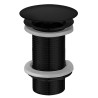 UniMatch open afvoerplug verlengd 5/4" mat zwart