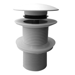 UniMatch clickwaste afvoerplug verlengd 5/4" mat wit
