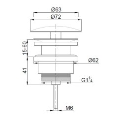 UniMatch open afvoerplug 5/4'' geborsteld brons koper PVD
