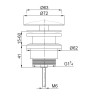 UniMatch open afvoerplug 5/4'' geborsteld brons koper PVD