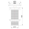 UniMatch open afvoerplug verlengd 5/4" glans wit