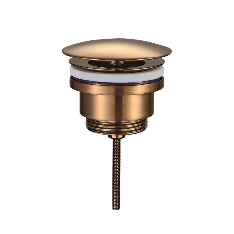 UniMatch open afvoerplug 5/4'' geborsteld brons koper PVD