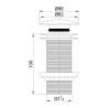 UniMatch clickwaste afvoerplug verlengd 5/4" geborsteld brons koper