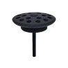 Korv open afvoerplug rooster 5/4" mat zwart