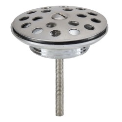 Korv open afvoerplug rooster 5/4" chroom