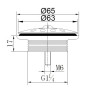 Korv open afvoerplug rooster 5/4" mat zwart