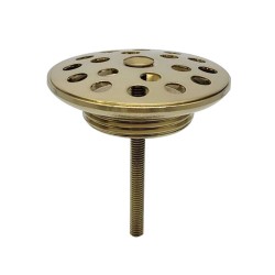 Korv open afvoerplug rooster 5/4" geborsteld messing PVD
