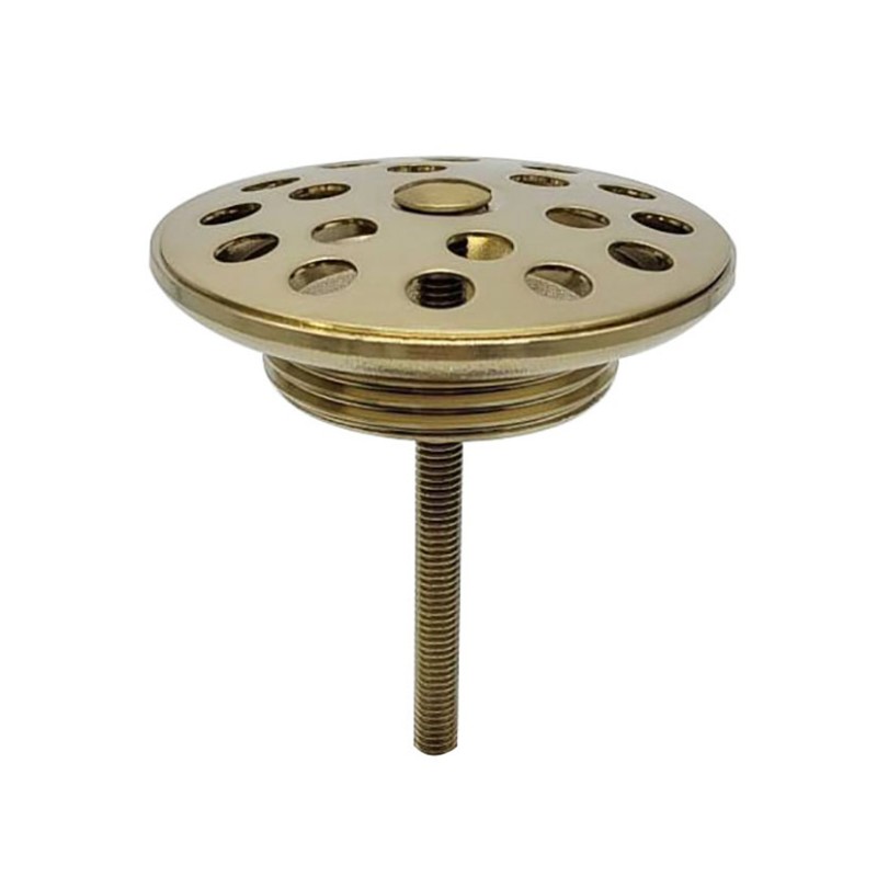 Korv open afvoerplug rooster 5/4" geborsteld messing PVD