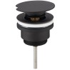 Flowe draaiwaste afvoerplug 5/4" mat zwart