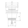 Eco clickwaste afvoerplug 5/4" chroom
