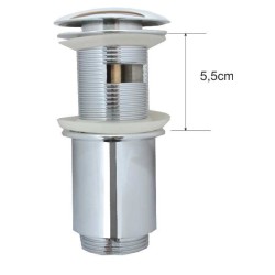 Luxe Clickwaste 5/4" hoog chroom