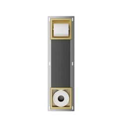 Rocko toiletrolhouder zonder klep reserverolhouder inb.geborst.messing