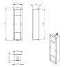 Rocko toiletrolhouder zonder klep en reserverolhouder inbouw mat wit