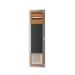Rocko toiletrolhouder zonder klep reserverolhouder inb.geb.brons koper