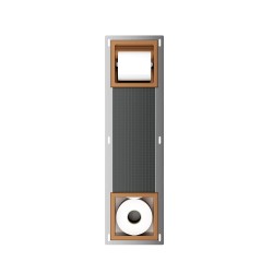 Rocko toiletrolhouder zonder klep reserverolhouder inb.geb.brons koper