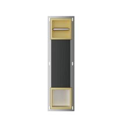 Rocko toiletrolhouder zonder klep reserverolhouder inb.geborst.messing