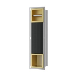 Rocko toiletrolhouder zonder klep reserverolhouder inb.geborst.messing