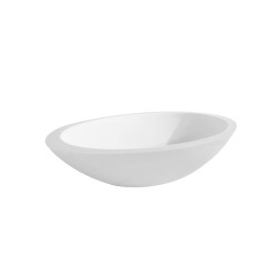 Kim waskom ovaal 59 x 35 x 11 cm solid surface mat wit