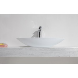 Kim waskom ovaal 59 x 35 x 11 cm solid surface mat wit