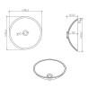 Valerie waskom rond 43 x 13 cm solid surface betonlook