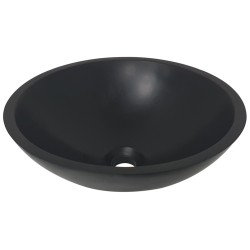 Valerie waskom rond 43 x 13 cm solid surface mat zwart