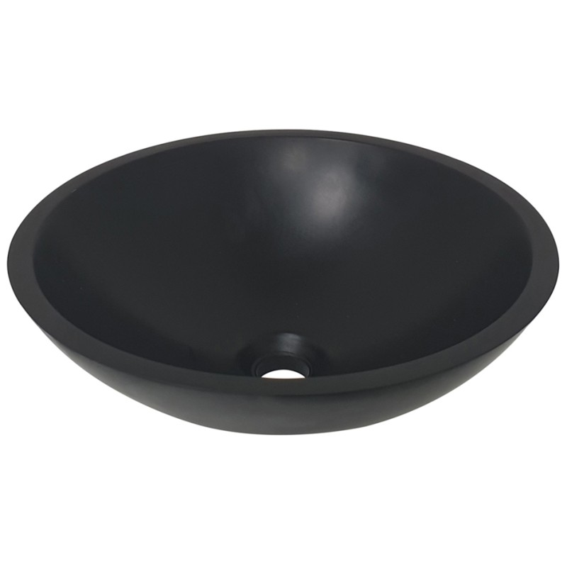 Valerie waskom rond 43 x 13 cm solid surface mat zwart