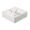 Larx waskom vierkant 46 x 46 x 16,5 cm keramiek glans wit