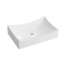 Slide waskom rechthoekig 55 x 35 x 12 cm keramiek glans wit