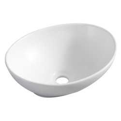 Barco waskom ovaal 40 x 33 x 14,5 cm keramiek mat wit