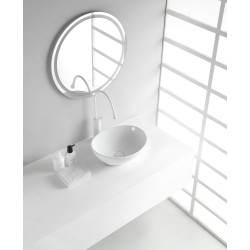 Barco waskom ovaal 40 x 33 x 14,5 cm keramiek glans wit