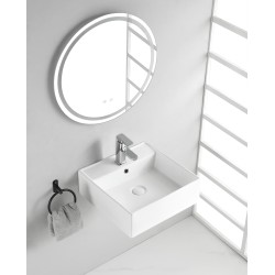Larx waskom 38,5 x 38,5 x 13 cm keramiek glans wit